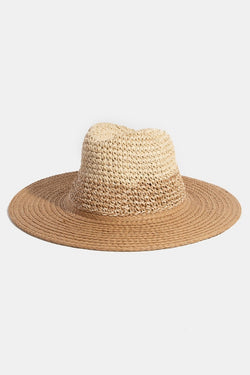 Tone Contrast Straw Hat