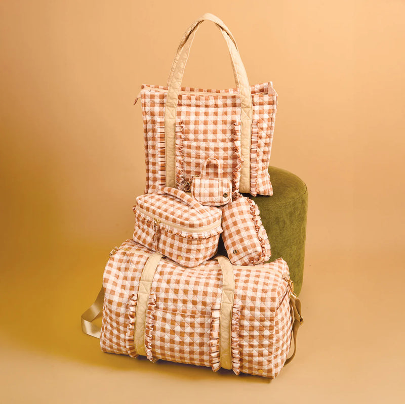 On-The-Go Quilted Weekender Bag - Maple Gingham
