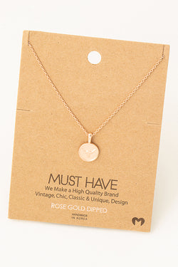 Steer Coin Necklace - Rose Gold