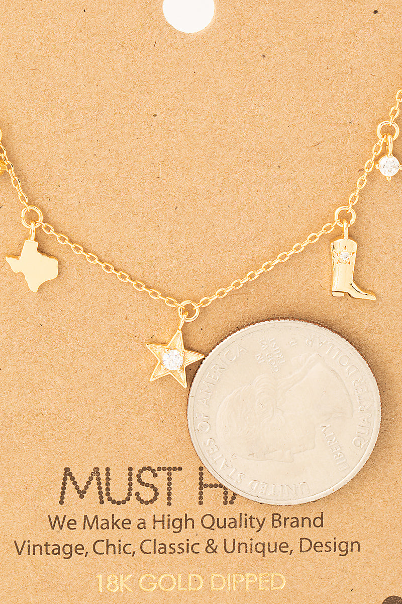 Texas Station Necklace - Gold