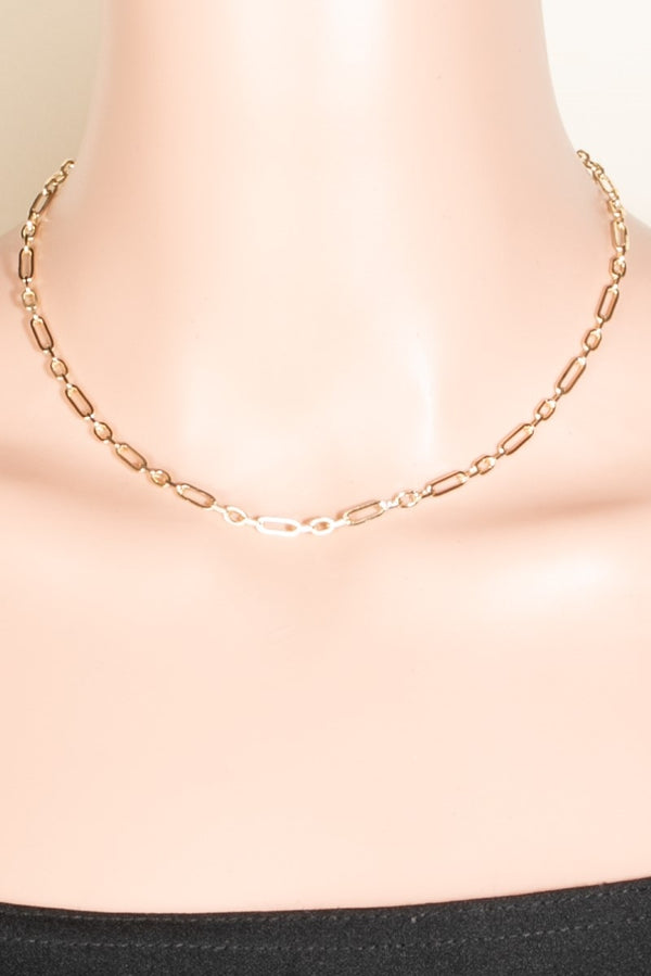 Metallic Chain Link Necklace