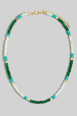 Green Stone Beaded Necklace