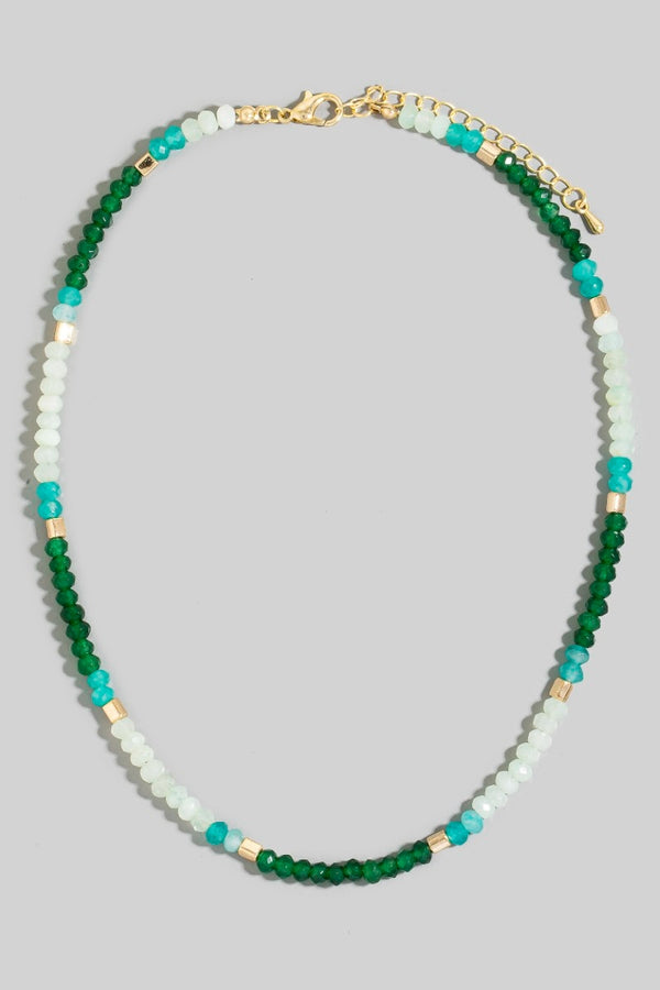 Green Stone Beaded Necklace