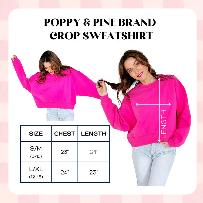 Smiley Jesus Loves You Puff Crop Sweatshirt | Poppy & Pine