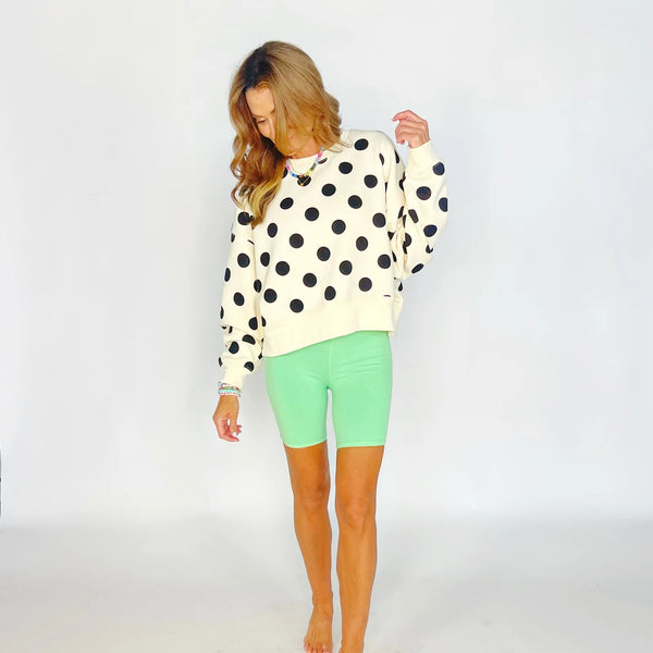 Polka Dot Crop Sweatshirt | Poppy & Pine