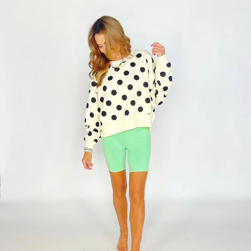 Polka Dot Crop Sweatshirt | Poppy & Pine