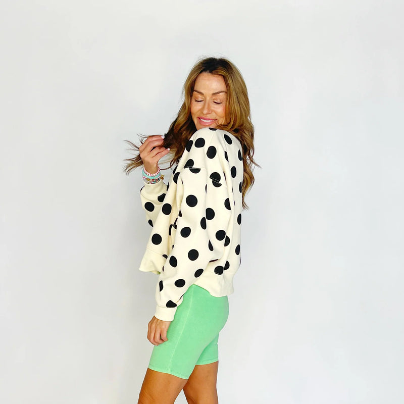 Polka Dot Crop Sweatshirt | Poppy & Pine