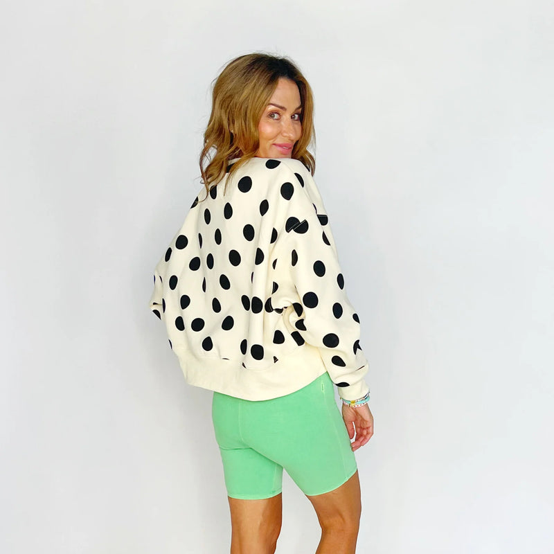 Polka Dot Crop Sweatshirt | Poppy & Pine