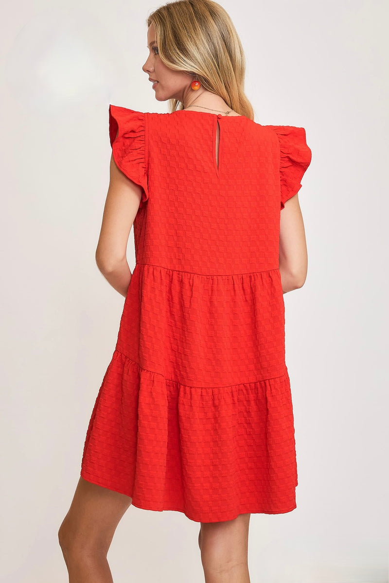 'Moments of You' Dress - Cherry