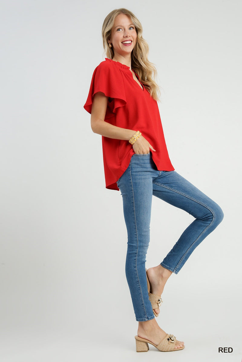 'With Ease' Top - Red