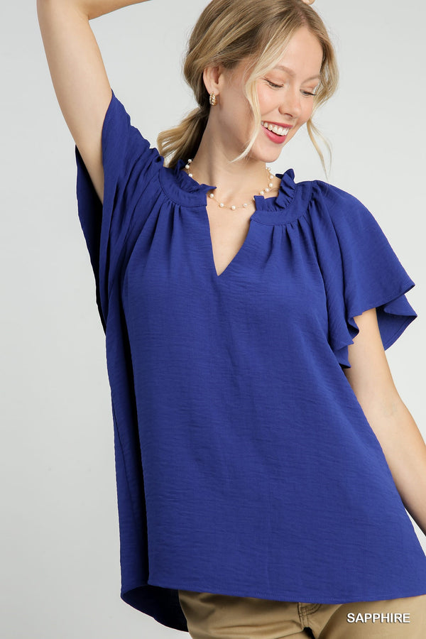 'With Ease' Top - Sapphire