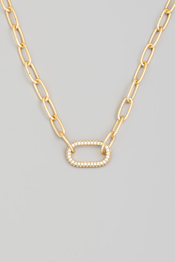 Oval Charm Necklace