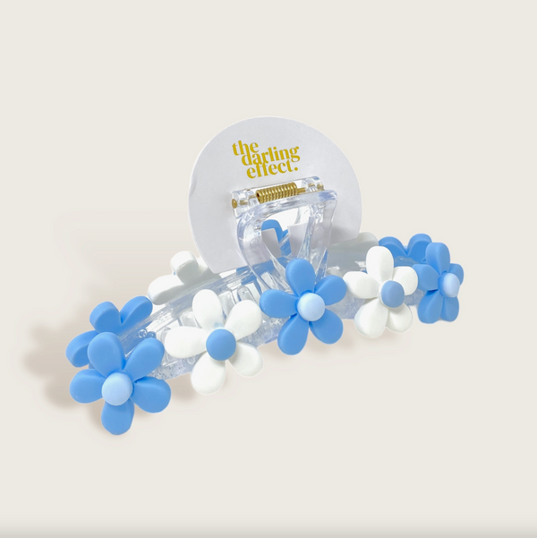 Daisy Claw Clip - Sky Blue