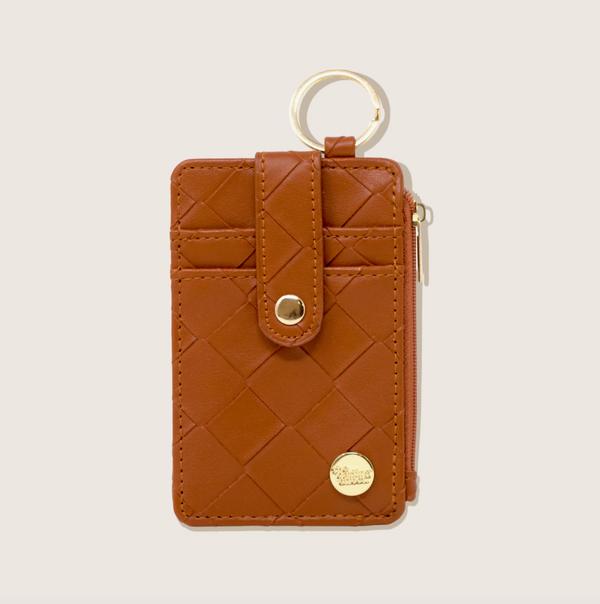 Keychain Card Wallet - Woven Cognac