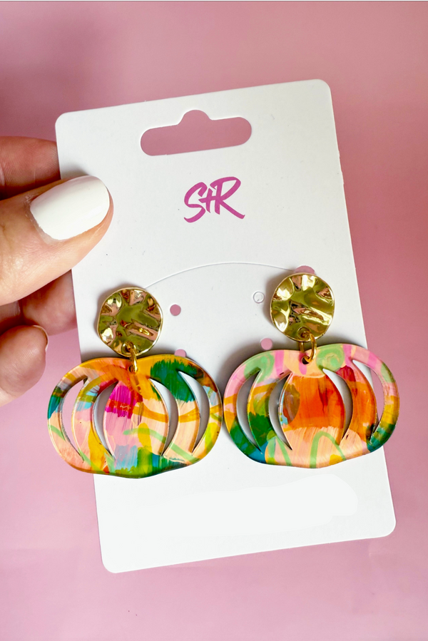 Pumpkin Art Earrings