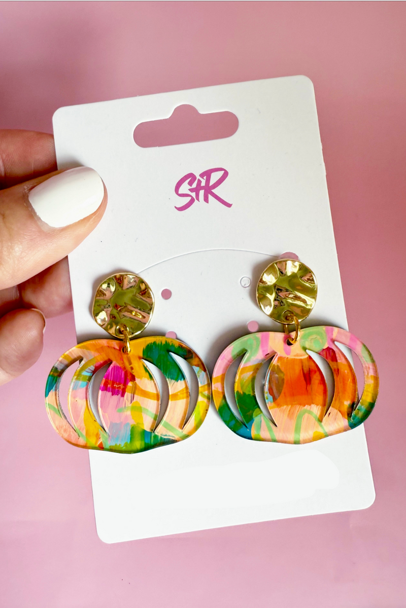 Pumpkin Art Earrings
