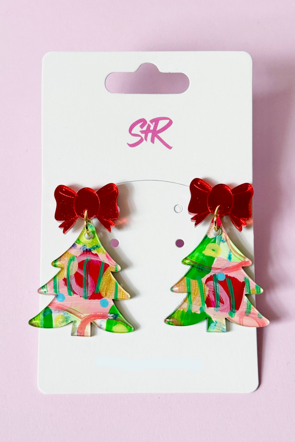 Festival Fun Art Tree Earrings