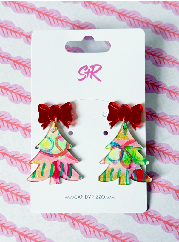 Festival Fun Art Tree Earrings