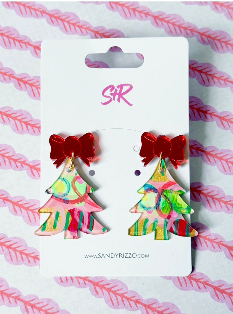 Festival Fun Art Tree Earrings