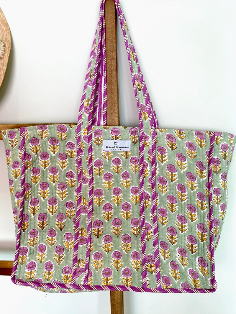 Reversible Block Printed Market Bag