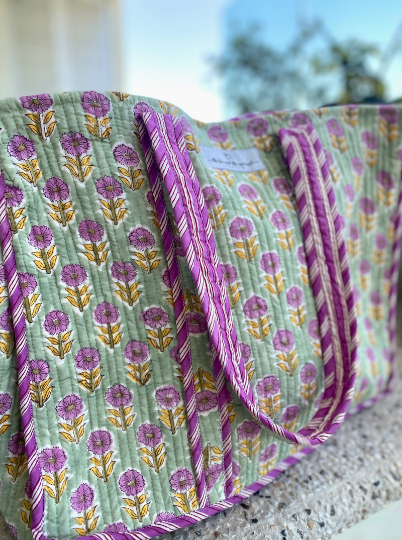 Reversible Block Printed Market Bag