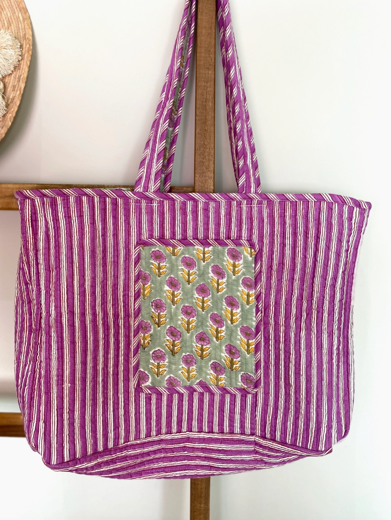 Reversible Block Printed Market Bag