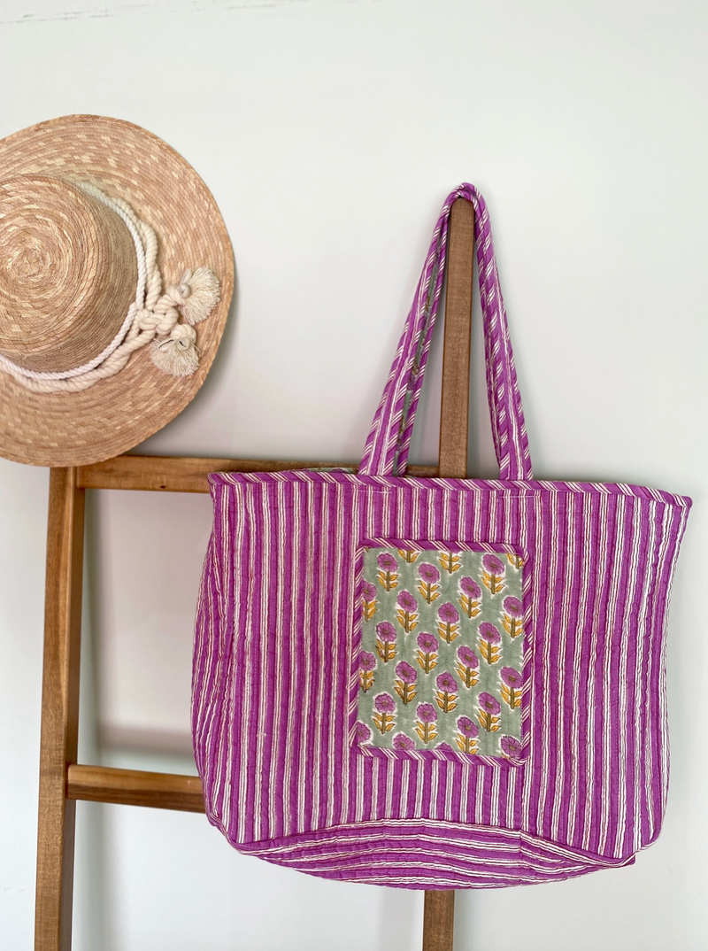 Reversible Block Printed Market Bag