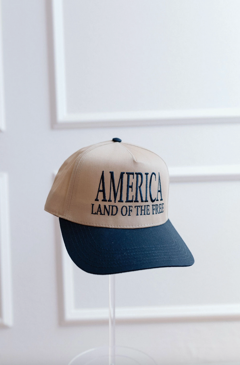 Land of the Free Vintage Trucker Hat