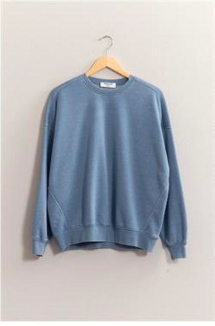 'Keep It Casual' Sweatshirt - Gray Blue