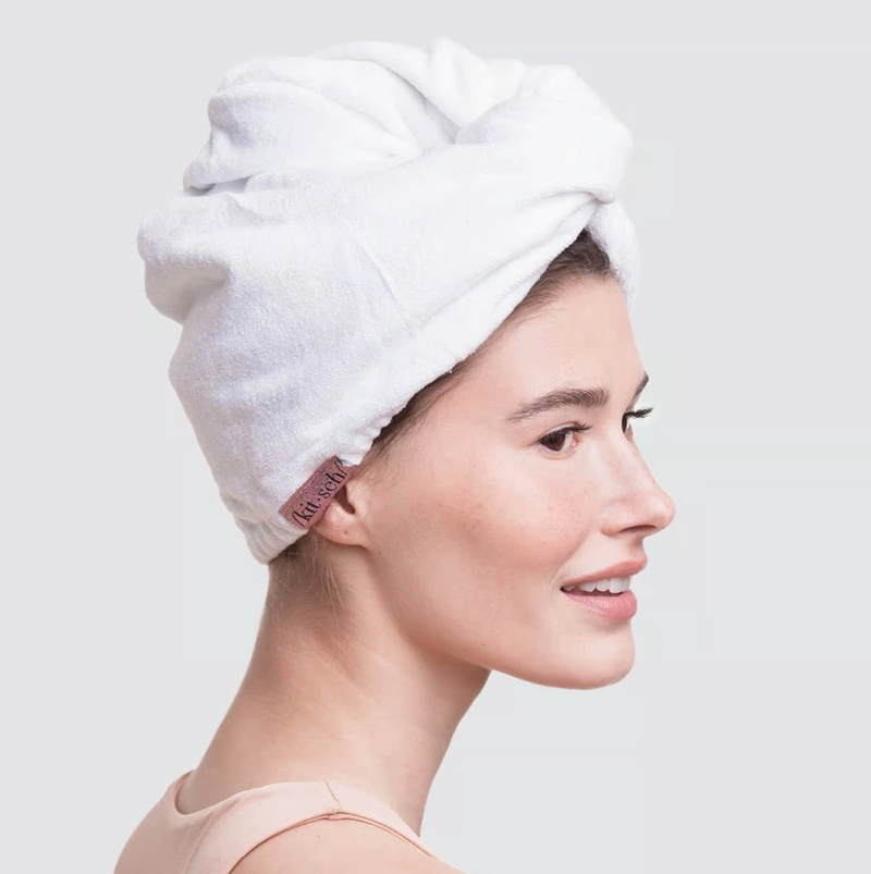 Kitsch Quick Dry Hair Towel - White