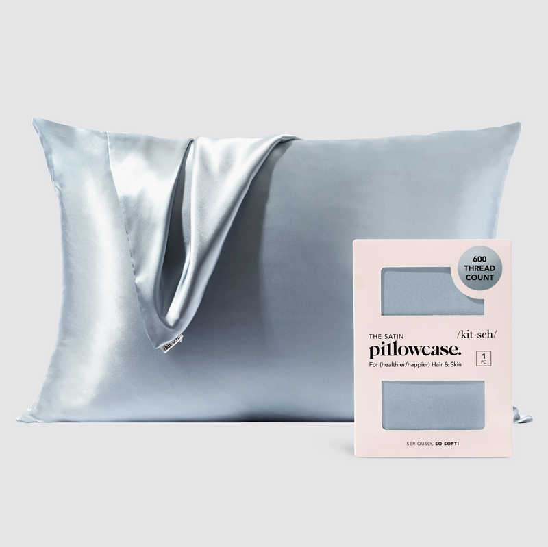 Kitsch Satin Pillowcase Haze Blue