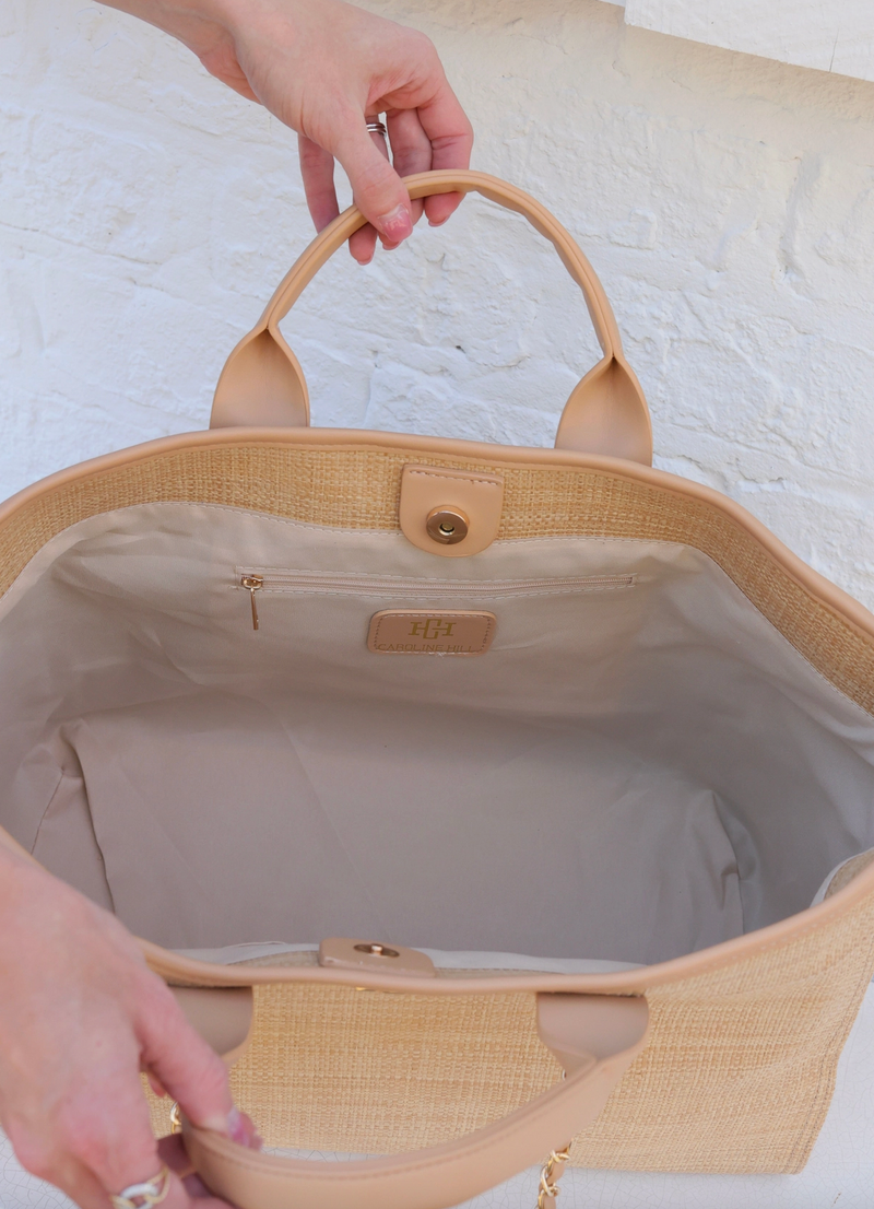 Melissa Tote Bag - Natural Quilted