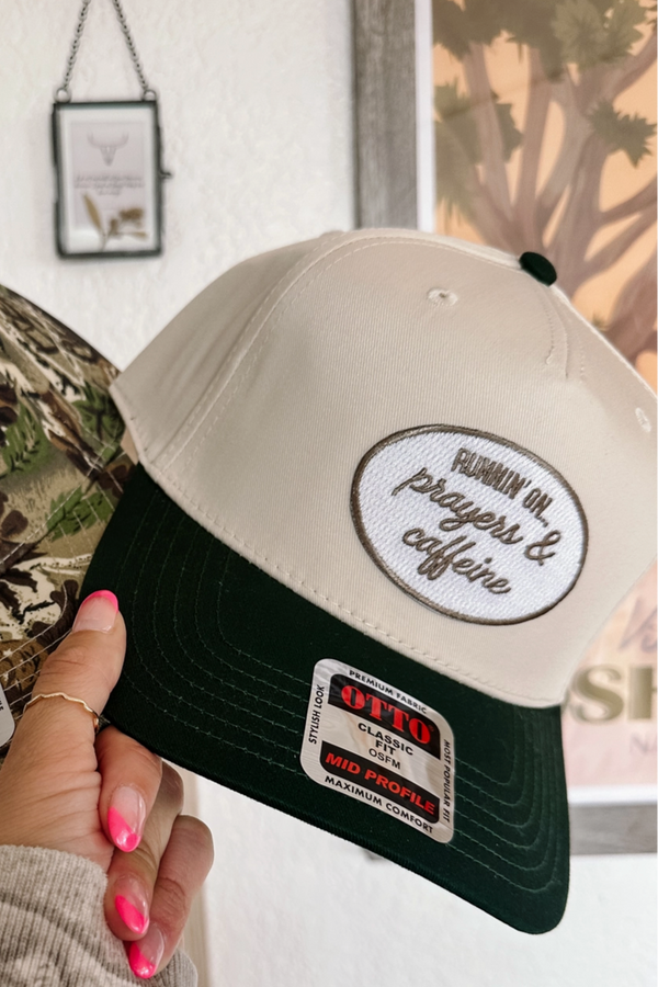 Prayers & Caffeine Hat - Green