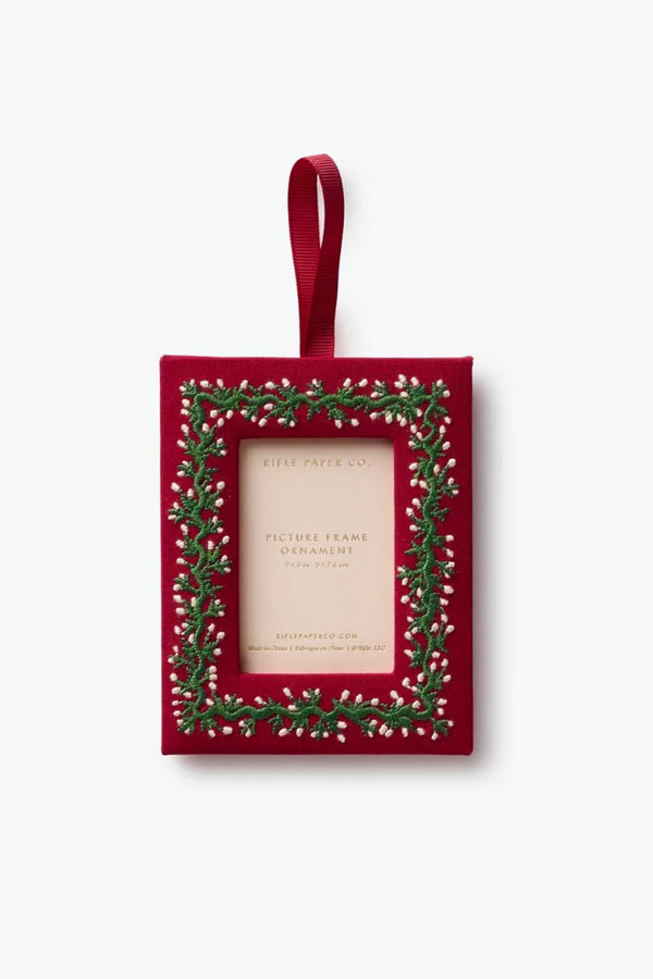 Embroidered Frame Ornament | Rifle Paper Co.