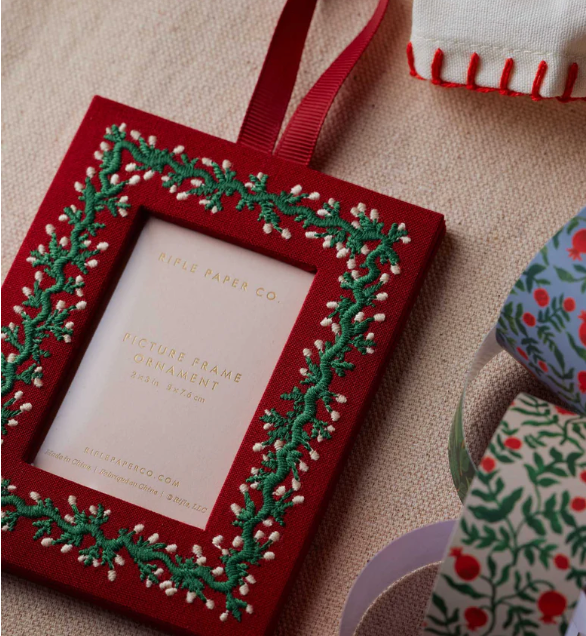 Embroidered Frame Ornament | Rifle Paper Co.