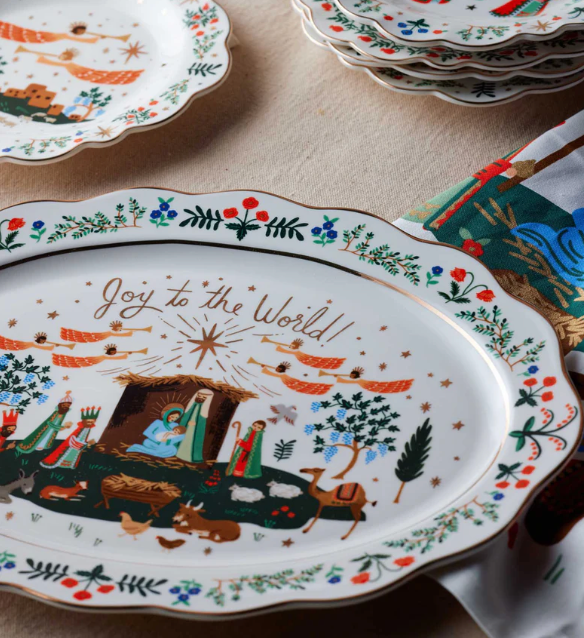 Nativity Porcelain Serving Platter | Rifle Paper Co.