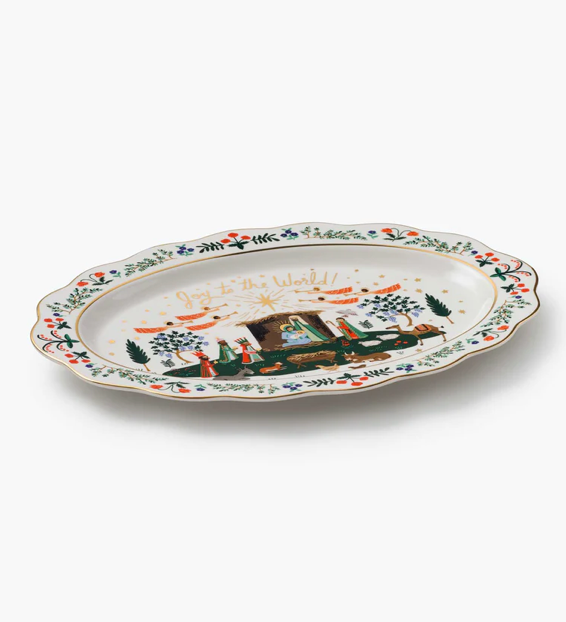 Nativity Porcelain Serving Platter | Rifle Paper Co.