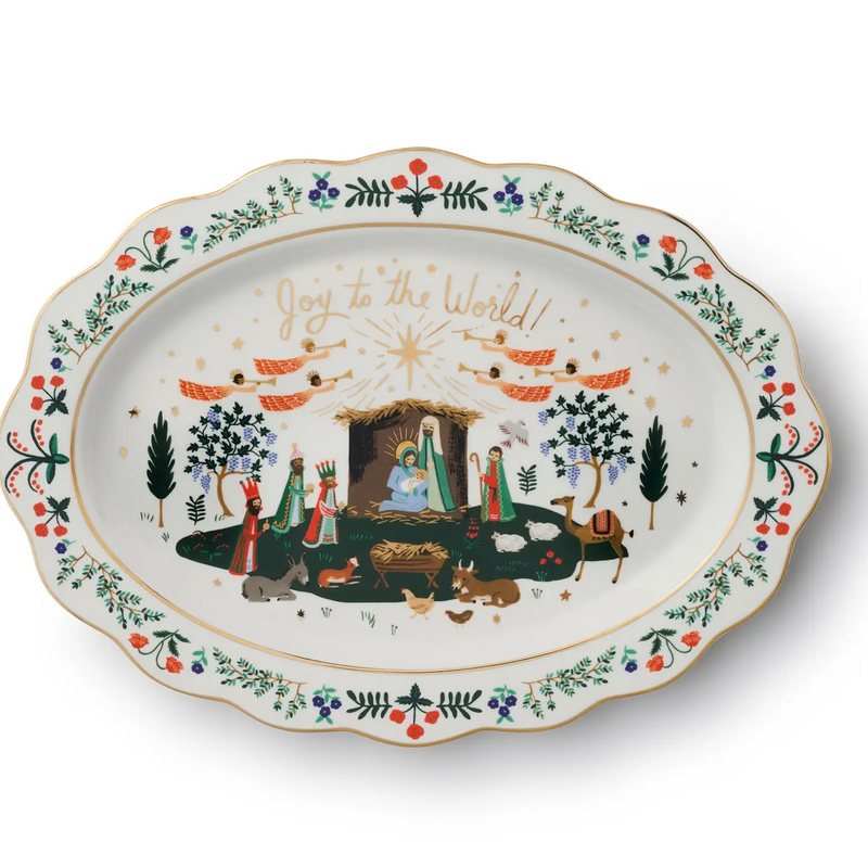 Nativity Porcelain Serving Platter | Rifle Paper Co.
