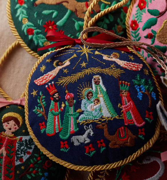 Nativity Embroidered Ornament | Rifle Paper Co.
