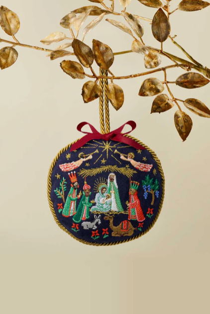 Nativity Embroidered Ornament | Rifle Paper Co.