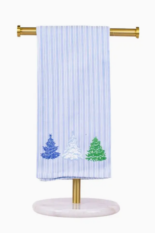 Evergreen Dreams Striped Hand Towel
