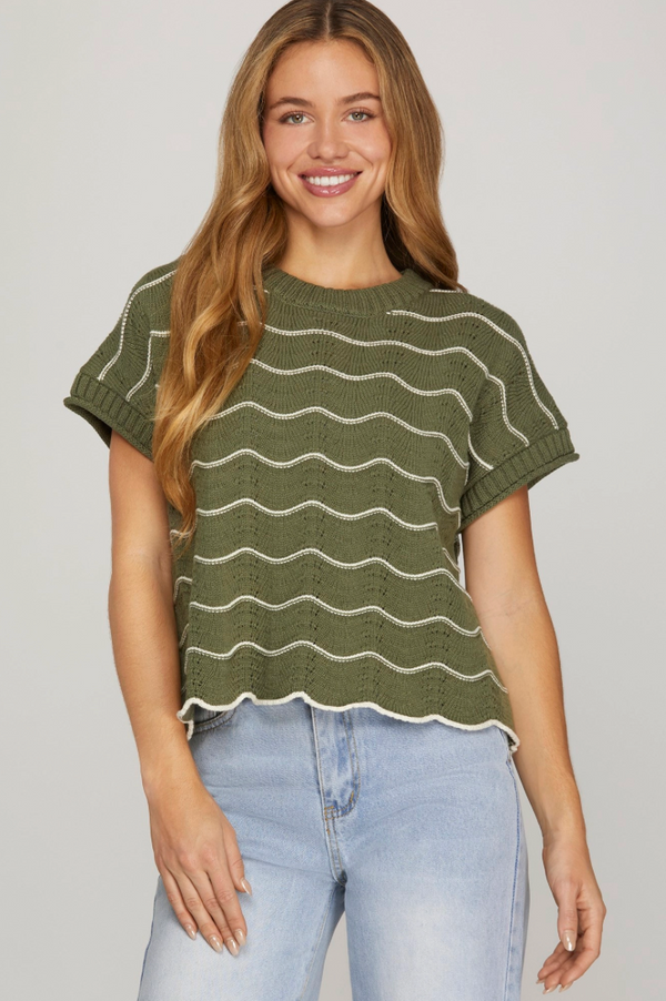 'Fall Dream' Top - Olive