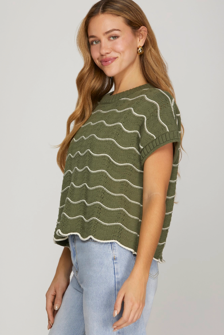 'Fall Dream' Top - Olive