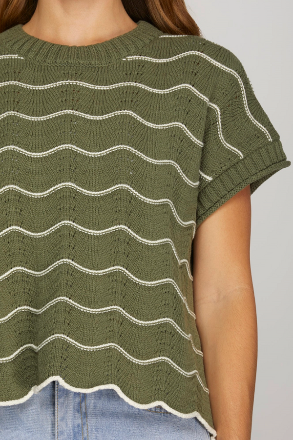 'Fall Dream' Top - Olive