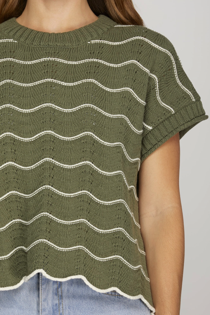 'Fall Dream' Top - Olive