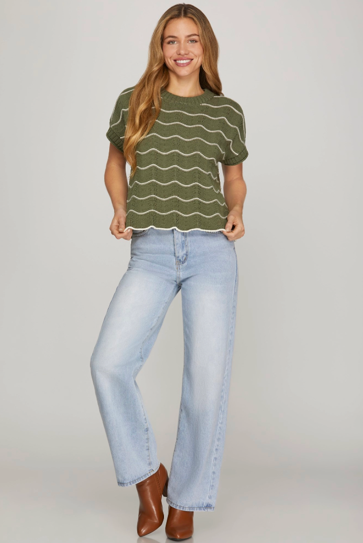 'Fall Dream' Top - Olive