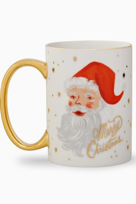 Winking Santa Claus Porcelain Mug | Rifle Paper Co