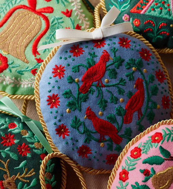 Christmastide Embroidered - Cardinals | Rifle Paper Co.