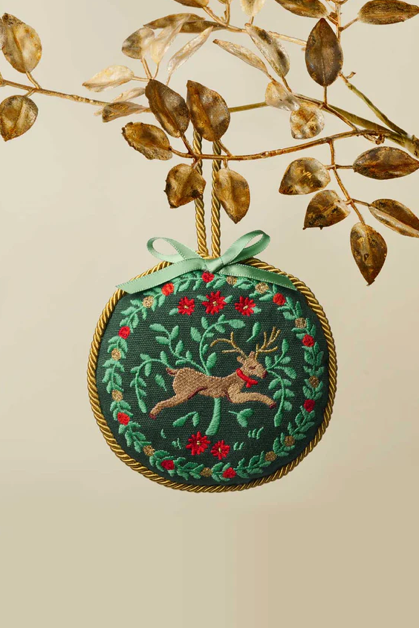 Christmastide Embroidered Ornament - Reindeer | Rifle Paper Co.