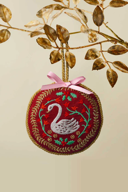 Christmastide Embroidered - Swans | Rifle Paper Co.